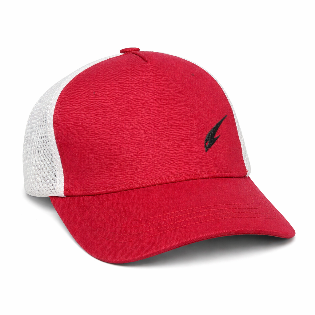 Red and White Baseball Style Trucker Cap